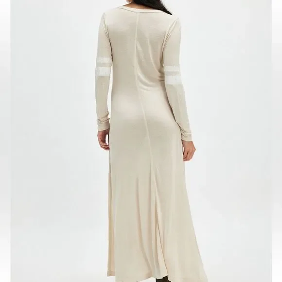 Free People Just Like Heaven Henley Maxi Dress in French Oak - Picture 4 of 9